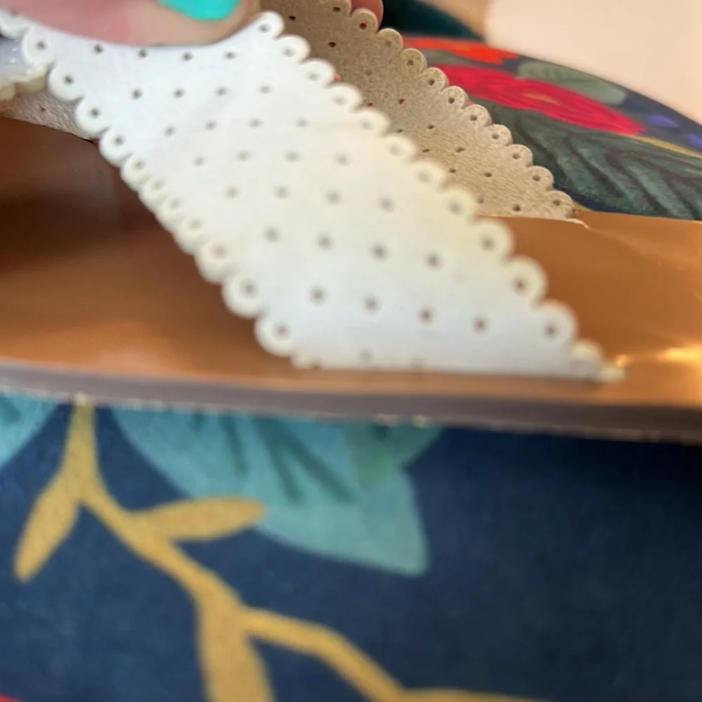 J. Crew White Leather Cross Strap Slide Sandals - Picture 8 of 8